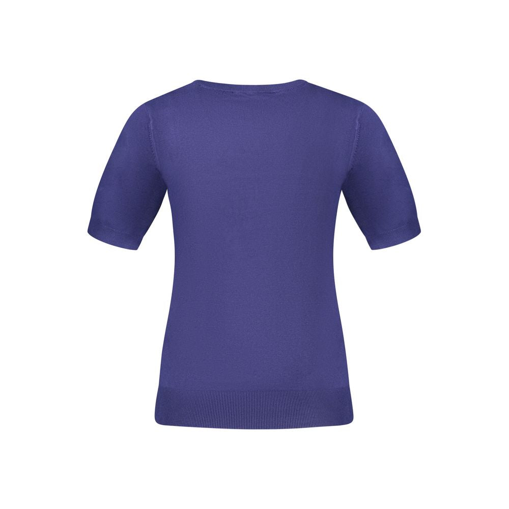 Guess Jeans Kurzarmpullover Sea Wave Blu Harbor