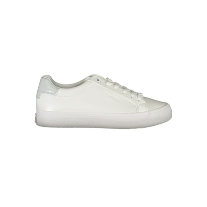 Calvin Klein Leather-Blend Sneakers Marbella Town White Bianco