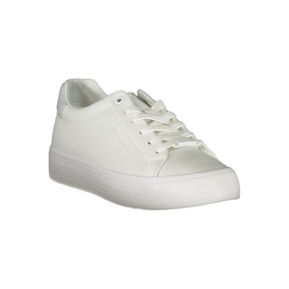 Calvin Klein Leather-Blend Sneakers Marbella Town White Bianco