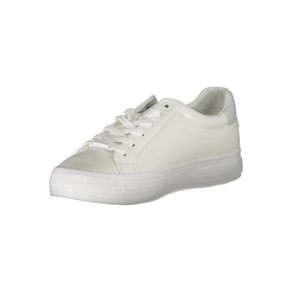 Calvin Klein Leather-Blend Sneakers Marbella Town White Bianco