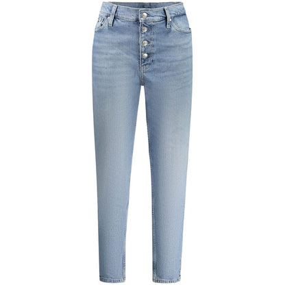 Calvin Klein Mom Jeans Sea Wave Azzurro
