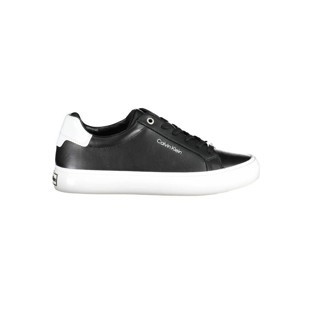 Calvin Klein Damen-Sneaker aus schwarzem Leder