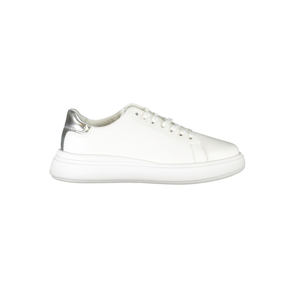 Calvin Klein Leather Sneakers Bianco Marbella Town White