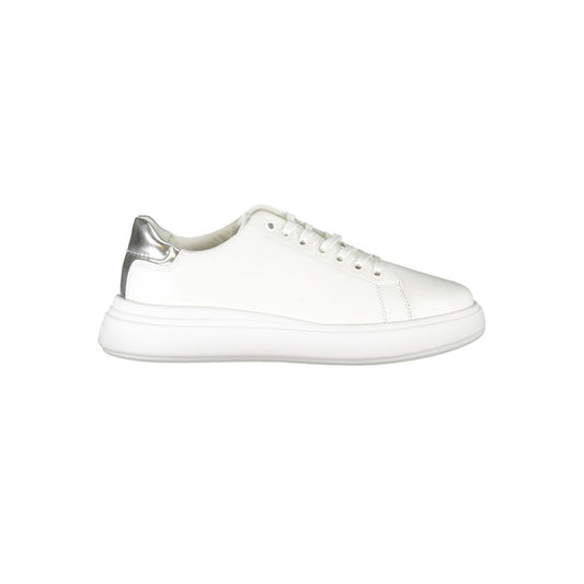 Calvin Klein Leather Sneakers Bianco Marbella Town White