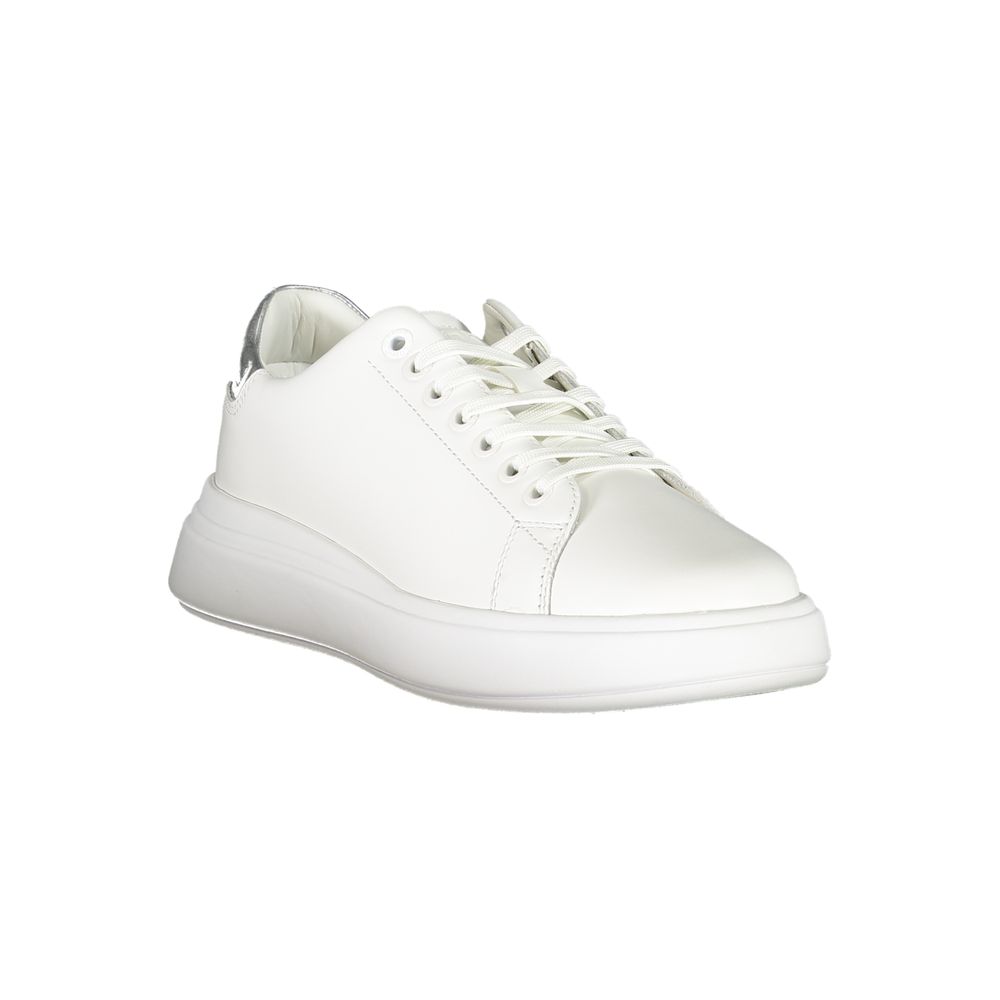 Calvin Klein Leather Sneakers Bianco Marbella Town White