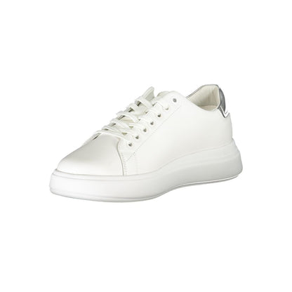 Calvin Klein Leather Sneakers Bianco Marbella Town White