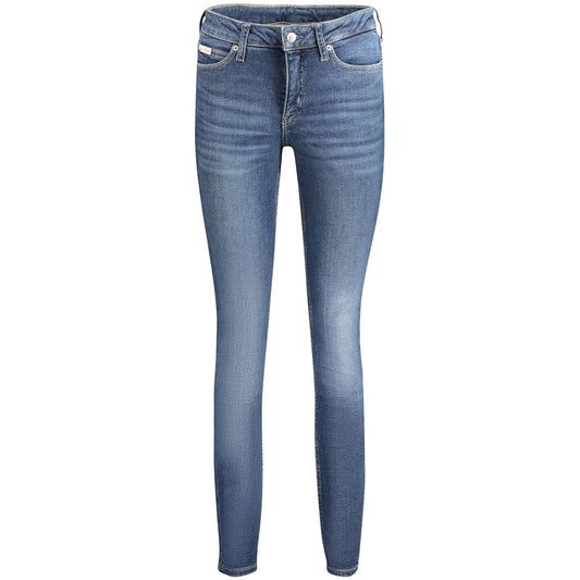 Calvin Klein Mid-Rise Skinny Jeans Sea Wave Blue