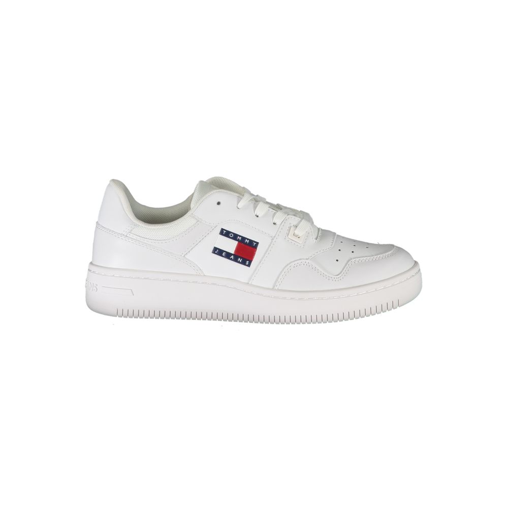 Tommy Hilfiger Damen-Sneaker aus weißem Leder