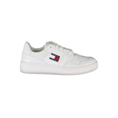 Tommy Hilfiger Damen-Sneaker aus weißem Leder