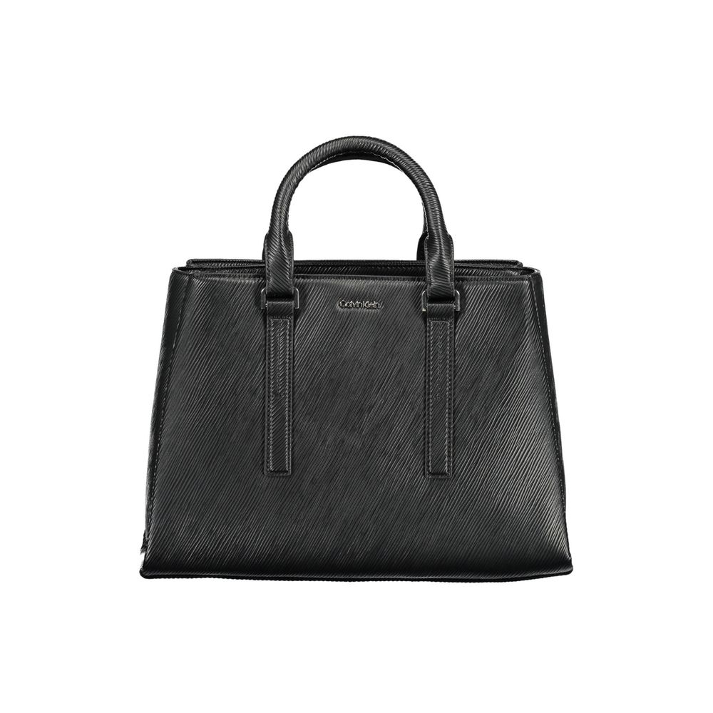Calvin Klein Nero black polyester women's handbag with adjustable strap and urban design