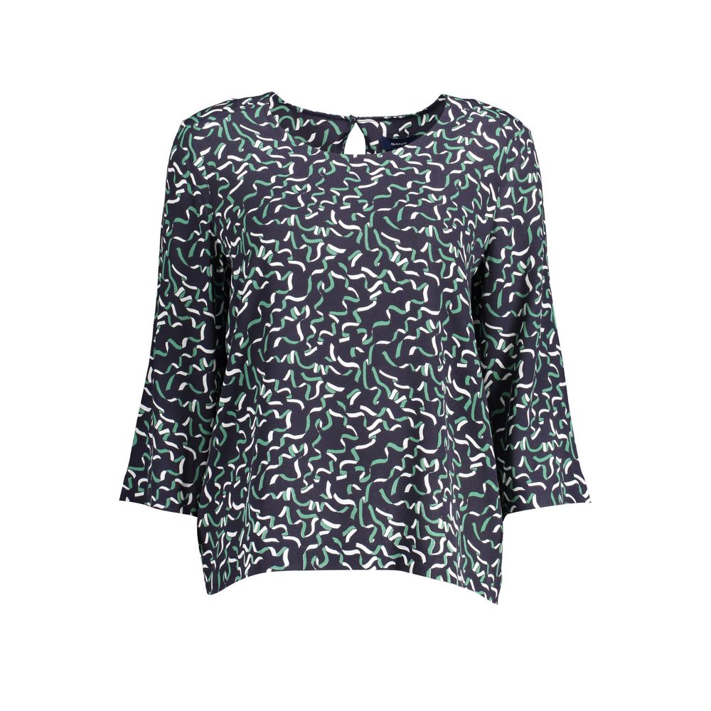 Gant Rosso Baumwoll-Damenhemd Meereswellenblau