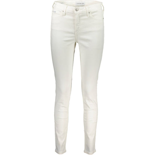 Calvin Klein Skinny-Fit Jeans White Marbella Town