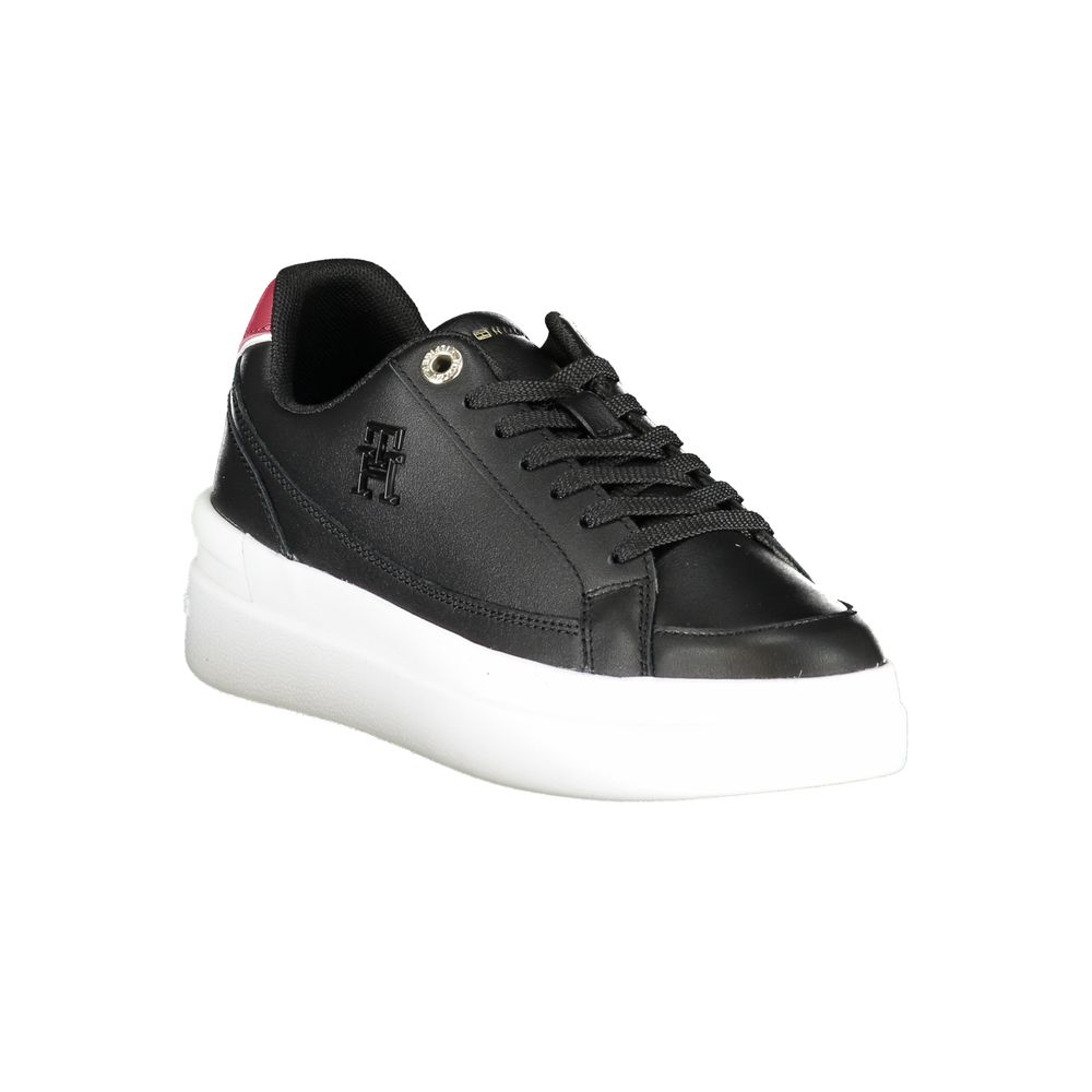 Tommy Hilfiger Sleepless Night Sneaker aus schwarzem Leder
