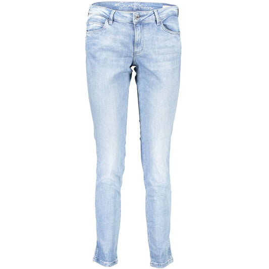 Guess Skinny Mid-Rise Jeans Sea Wave Azzurro