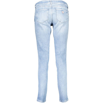 Guess Skinny Mid-Rise Jeans Sea Wave Azzurro