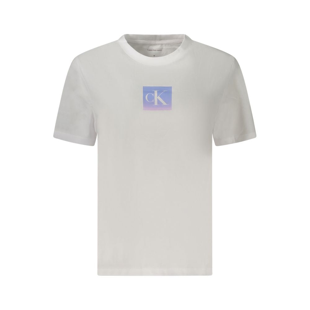 Calvin Klein Bianco Baumwoll-T-Shirt für Damen