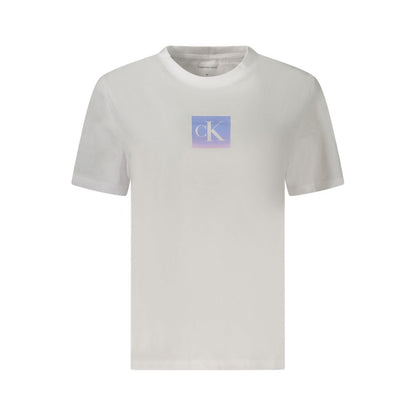 Calvin Klein Bianco Baumwoll-T-Shirt für Damen