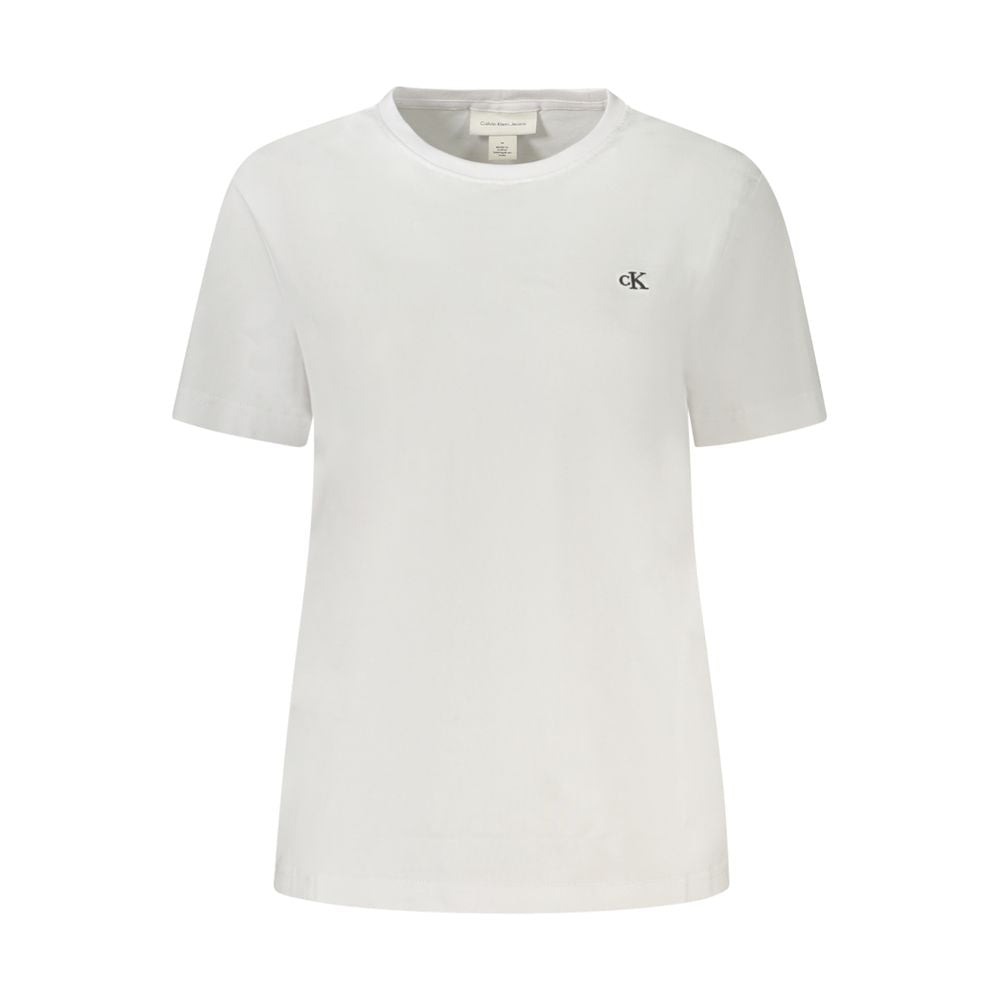 Calvin Klein Bianco Baumwoll-T-Shirt für Damen