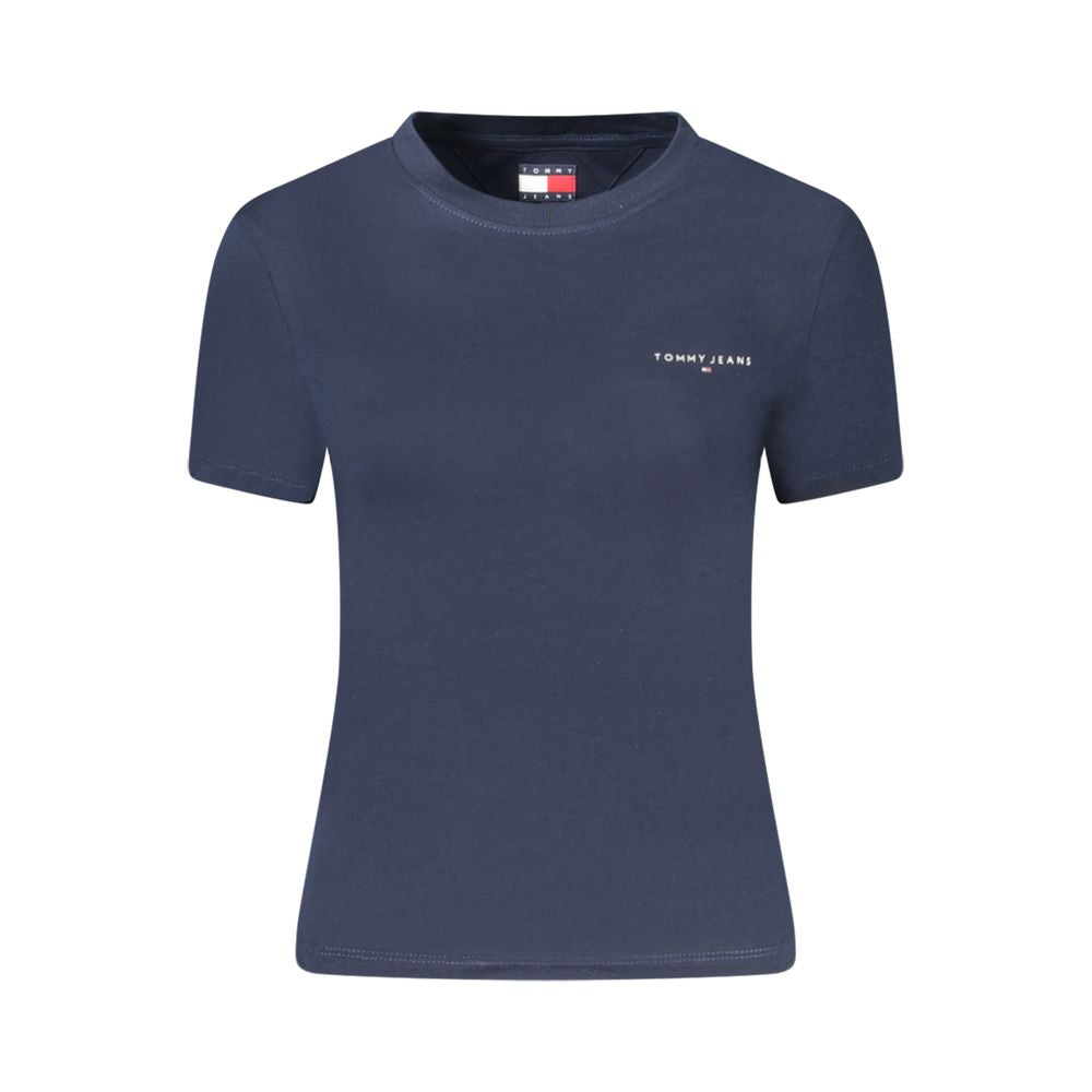 Tommy Hilfiger Damen-T-Shirt aus blauer Baumwolle