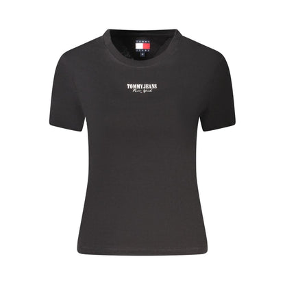 Tommy Hilfiger Schwarzes Baumwoll-T-Shirt für Damen