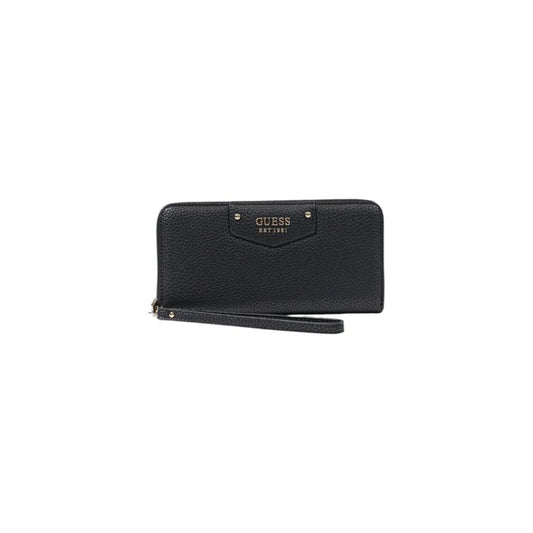 Guess Sleepless Night Black Polyurethane Zip-Around Wallet