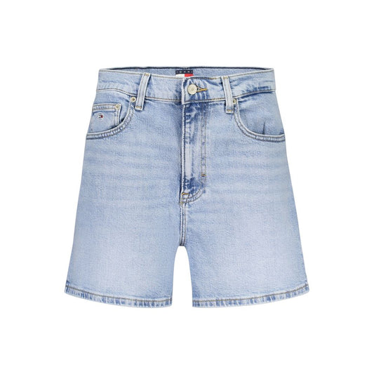 Tommy Hilfiger Mom Jeans Shorts Sea Wave Azzurro