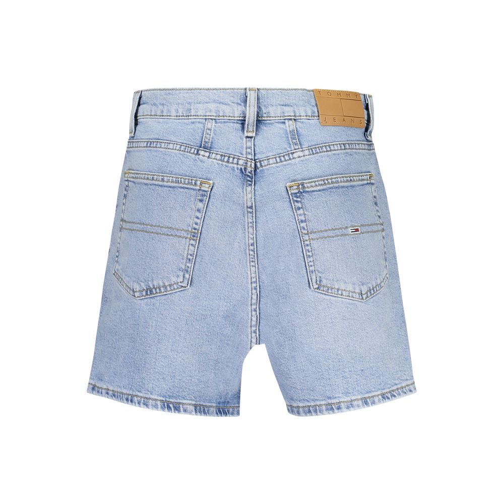 Tommy Hilfiger Mom Jeans Shorts Sea Wave Azzurro