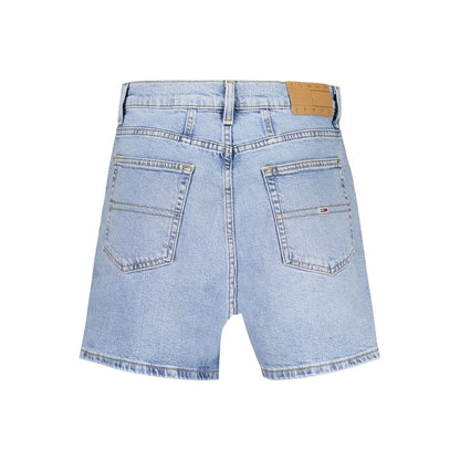 Tommy Hilfiger Mom Jeans Shorts Sea Wave Azzurro