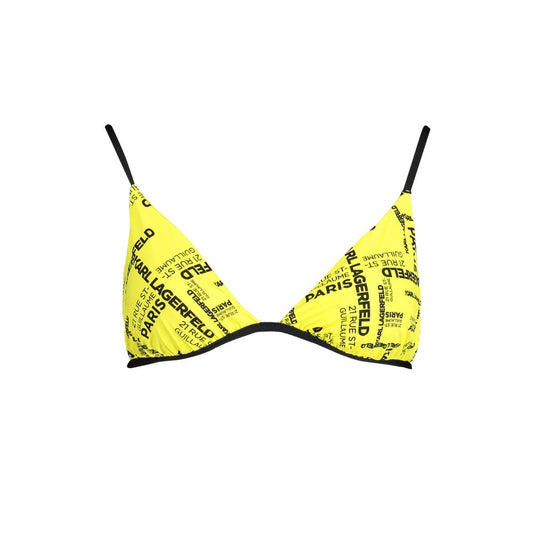 Karl Lagerfeld Triangle Swimsuit Yellow Marbella Chic