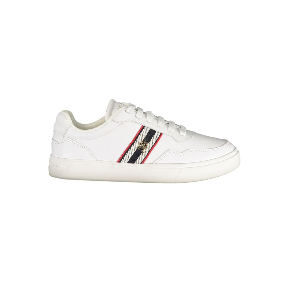 Tommy Hilfiger Damen-Sneaker aus weißem Leder