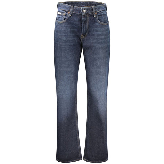 Calvin Klein High-Rise Straight-Leg Jeans Sea Wave Blue