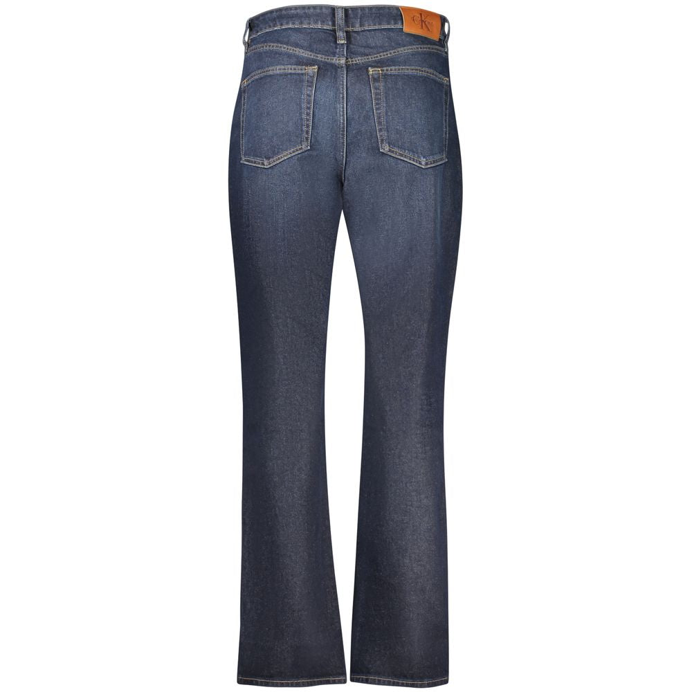 Calvin Klein High-Rise Straight-Leg Jeans Sea Wave Blue