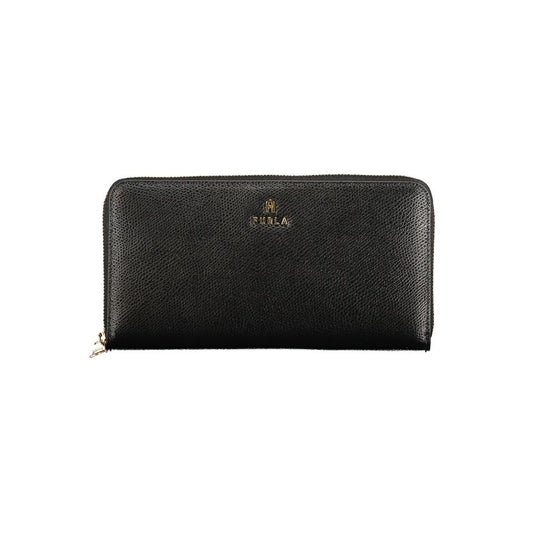 Furla Camelia XL Zip-Around Leather Wallet Nero Sleepless Night