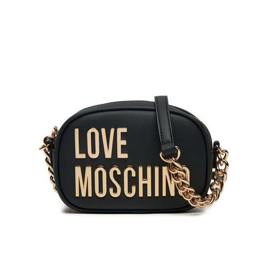 Love Moschino handbag for women, adjustable synthetic leather crossbody bag with zipper and visible logo