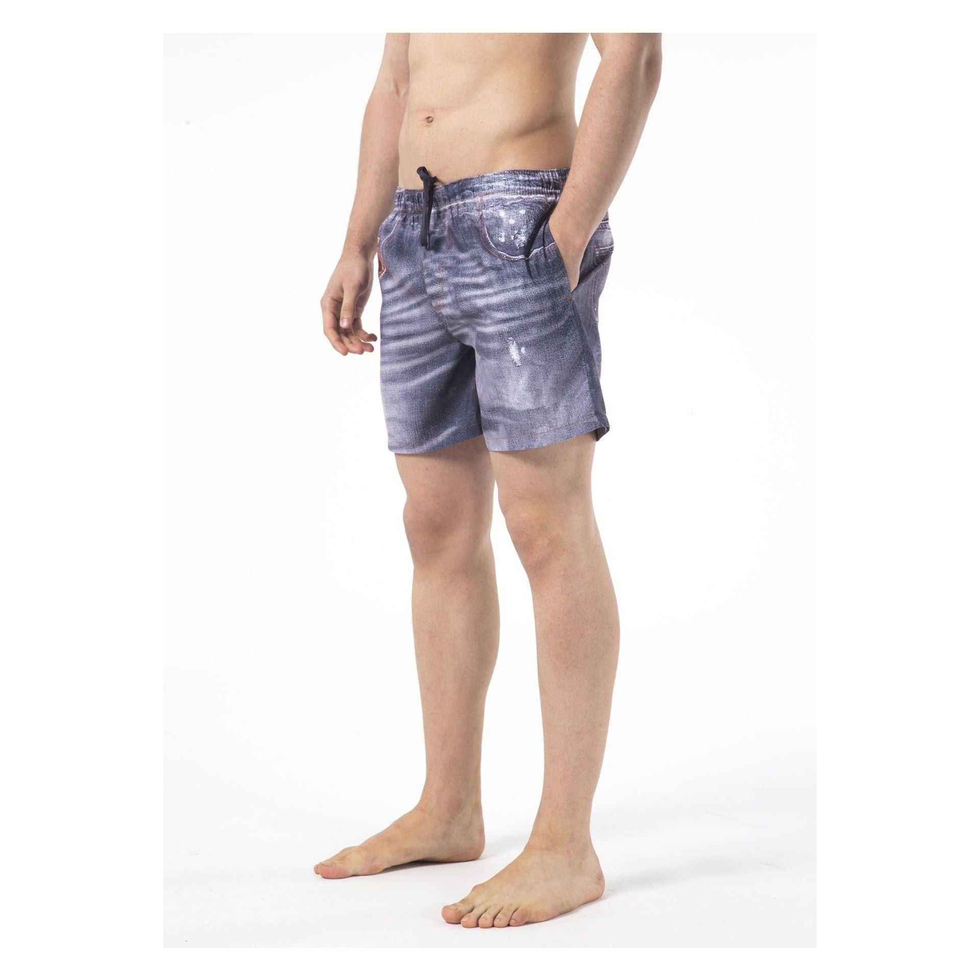 Men’s Just Cavalli Beachwear swim shorts in lightweight polyester with elastic waistband and pockets