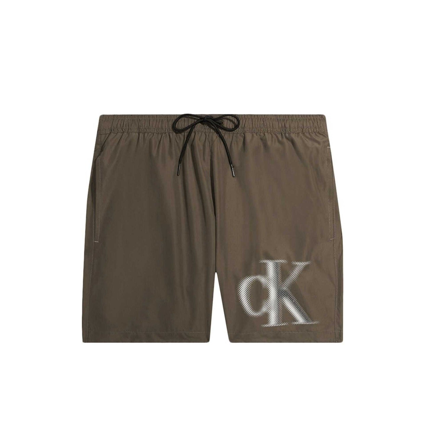 Calvin Klein Beachwear men's monocolor polyester swim trunks with elastic waistband and visible logo