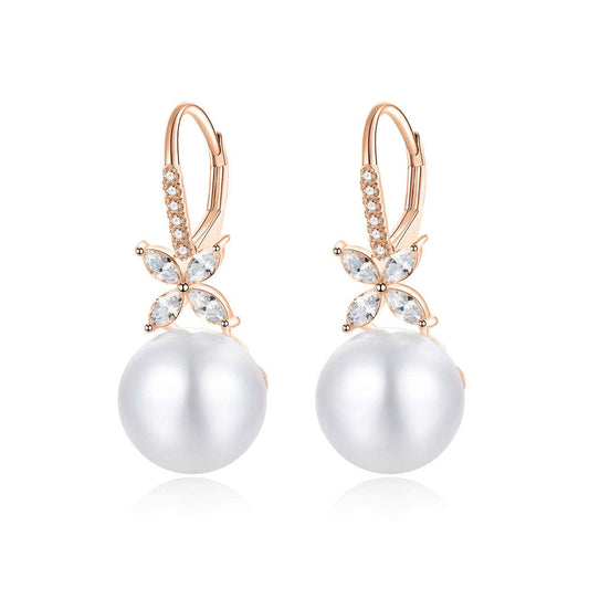 White Pearl Earrings